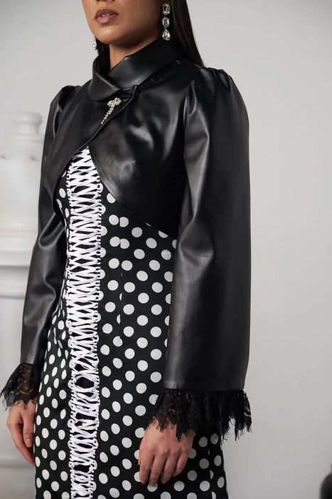 GRANDMASTER DRESS WITH EMBELLISHED CAPE