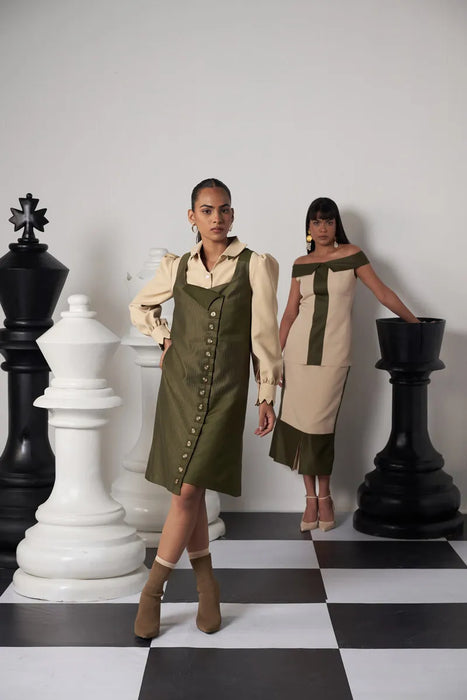 DECOY PINAFORE DRESS SET