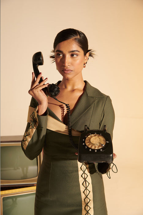 Zenica lace-up style dress