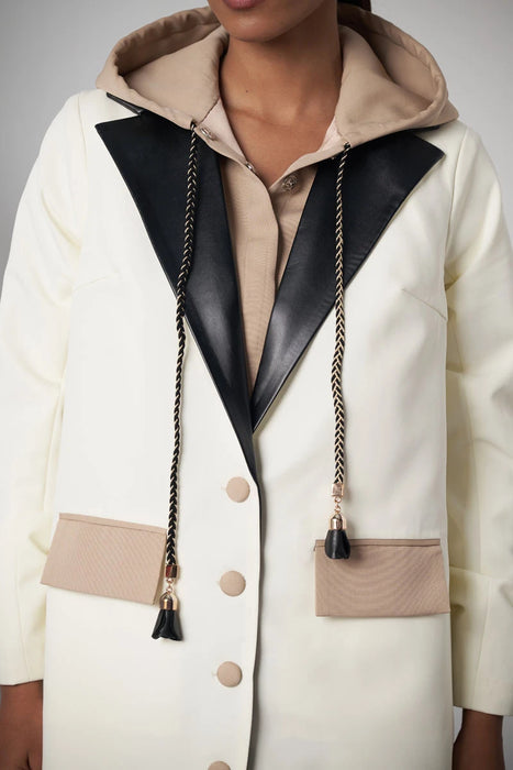 BLITZ CHESS TRENCH WITH FAUX HOODIE