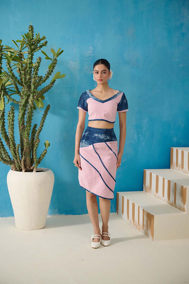 FRANKLIN DRAPED SKIRT COORD SET