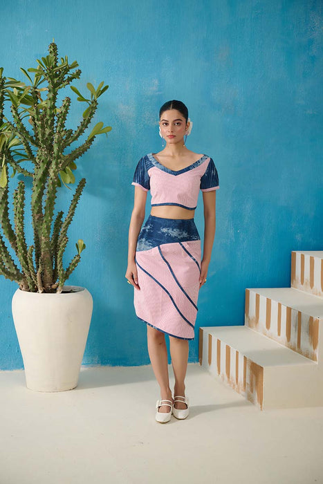 FRANKLIN DRAPED SKIRT COORD SET