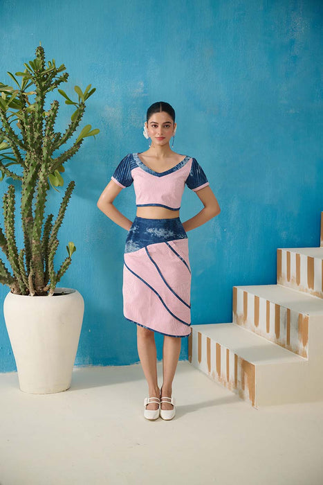 FRANKLIN DRAPED SKIRT COORD SET