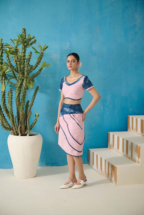 FRANKLIN DRAPED SKIRT COORD SET