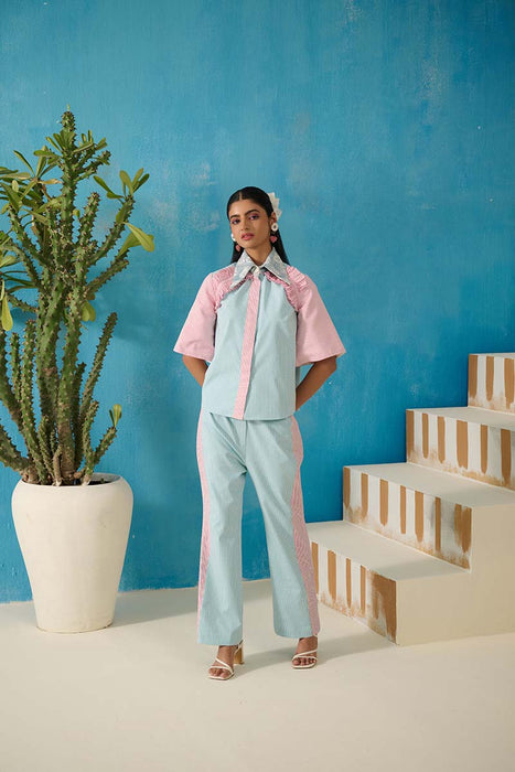 BIGELOW PATTERN ON PATTERN PANT COORD