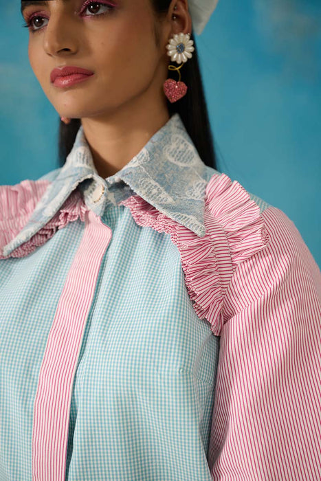 BIGELOW PATTERN ON PATTERN PANT COORD