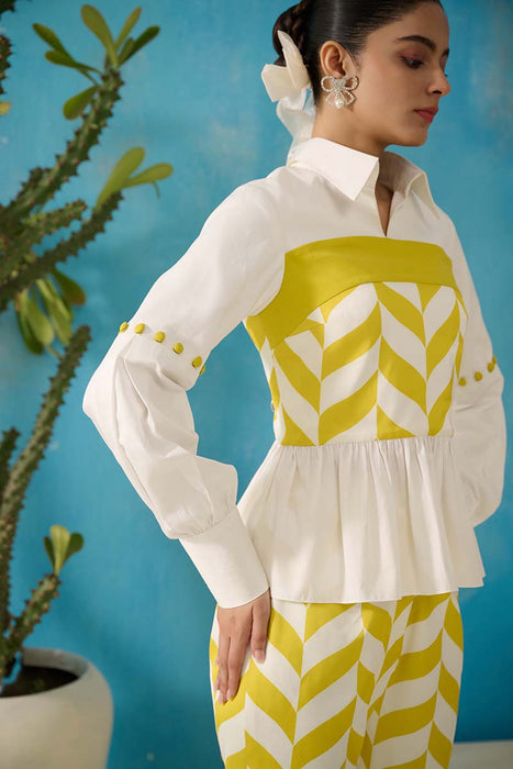 MORENO SHIRT-BOOT CUT TROUSERS COORD SET