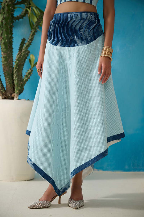 DAVIS DENIM GINGHAM SKIRT