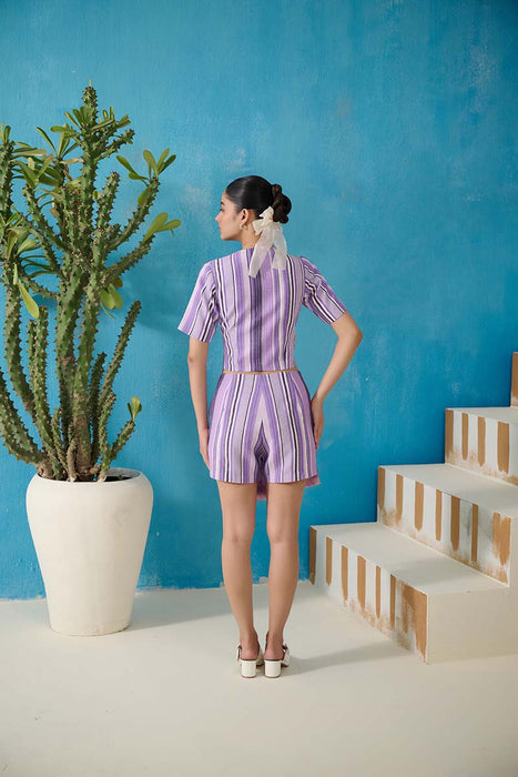 CRUZ PURPLE EMBELLISHED SKORT