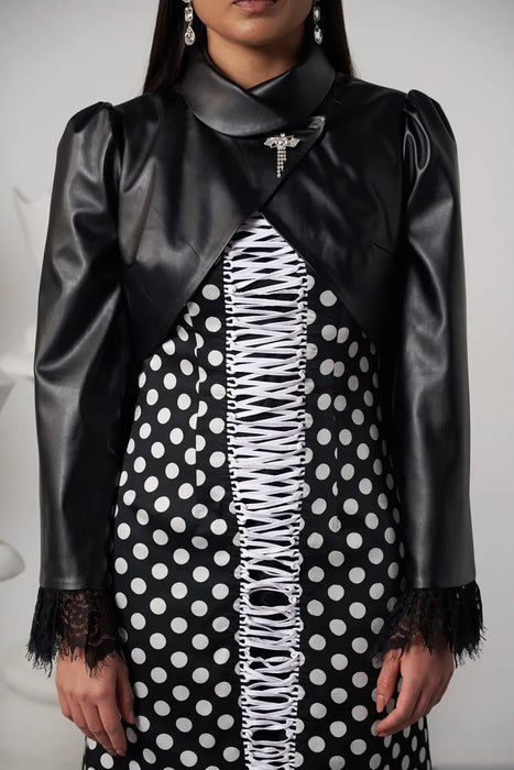 GRANDMASTER DRESS WITH EMBELLISHED CAPE