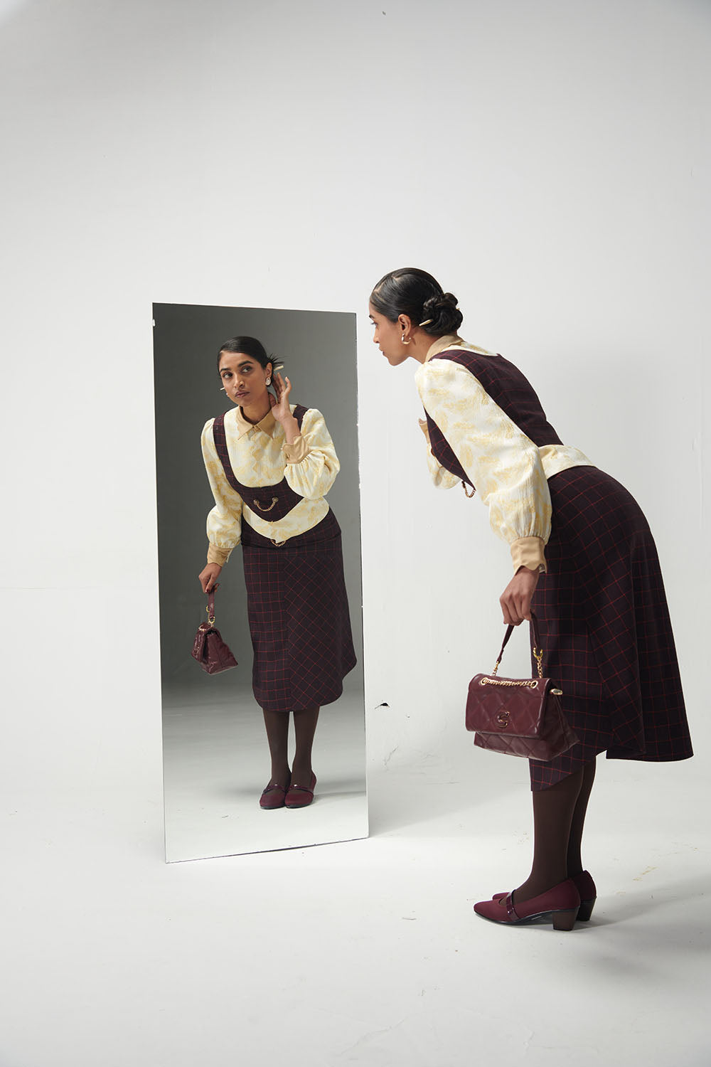 Oran Bias Panel Skirt | Roze2.11