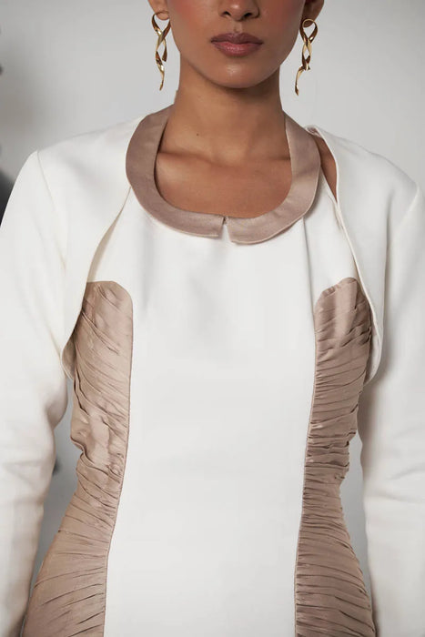 CHECKMATE DRESS WITH BOLERO JACKET