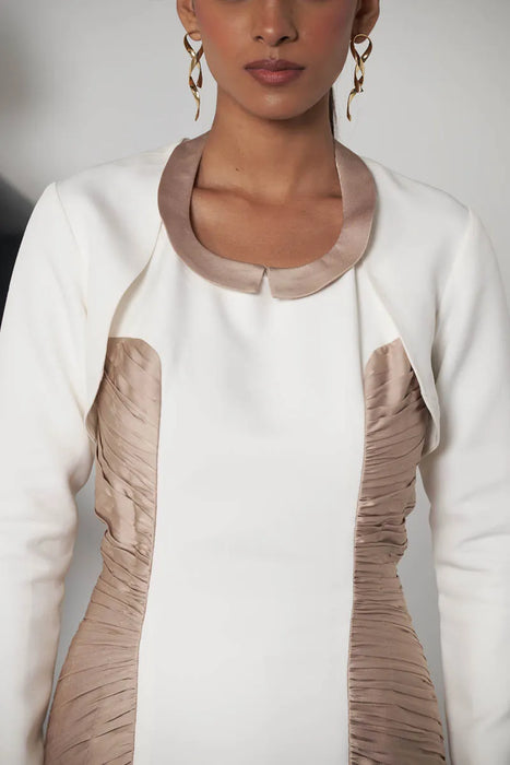 CHECKMATE DRESS WITH BOLERO JACKET