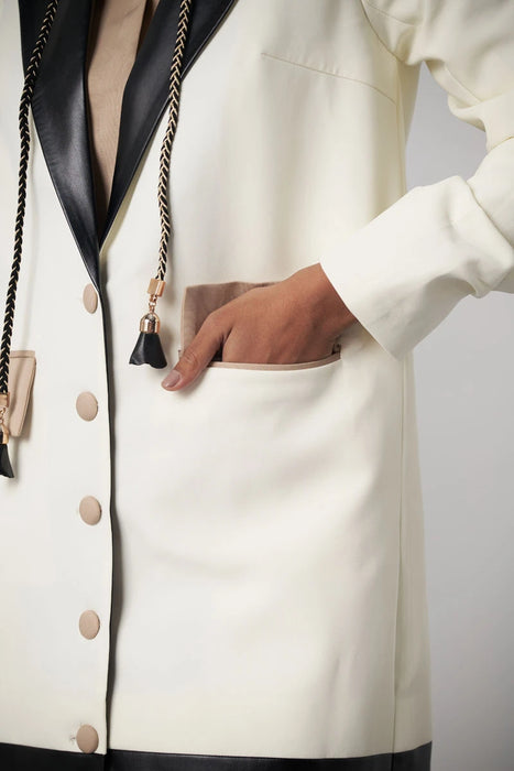 BLITZ CHESS TRENCH WITH FAUX HOODIE