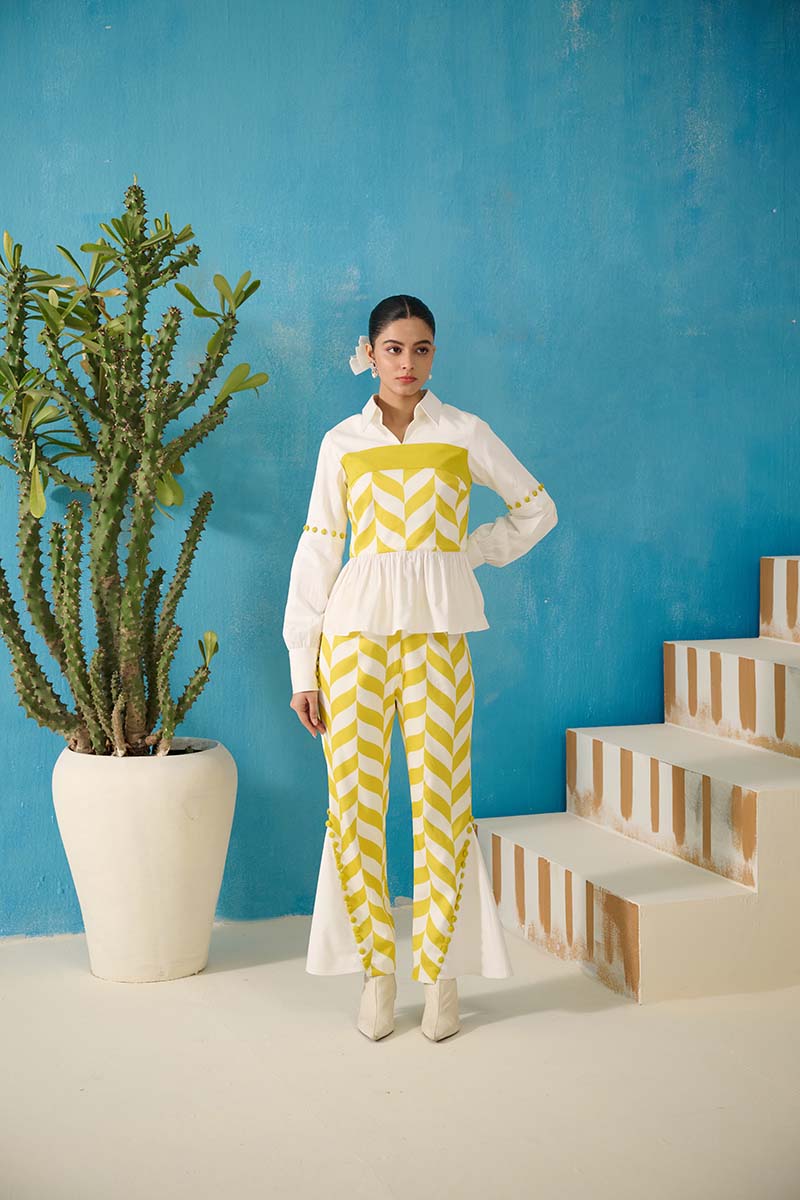 MORENO SHIRT-BOOT CUT TROUSERS COORD SET